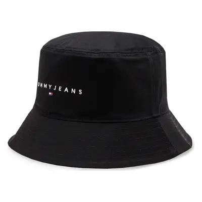 Klobouk Tommy Jeans Tjm Linear Logo Bucket Hat AM0AM12895 Černá