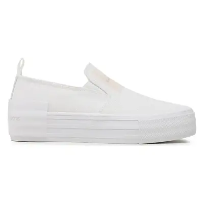 Tenisky Calvin Klein Jeans Bold Vulc Flatf Slipon Wn YW0YW01040 Bílá