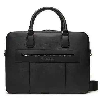 Brašna na notebook Tommy Hilfiger Business Leather Computer Bag AM0AM12489 Černá