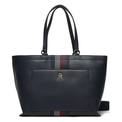 Kabelka Tommy Hilfiger Distinct Tote Corp AW0AW16704 Tmavomodrá