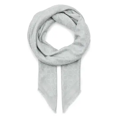 Šátek Calvin Klein Monogram Jacquard Scarf 130X130 K60K608779 Šedá