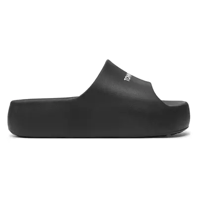 Nazouváky Tommy Jeans Tjw Chunky Flatform Slide EN0EN02586 Černá