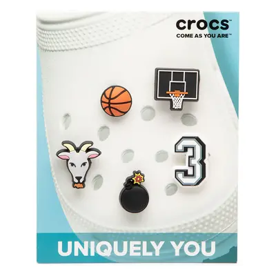 Ozdoba na obuv Crocs Jibbitz Basketball Star 5 pack 10009750 Černá