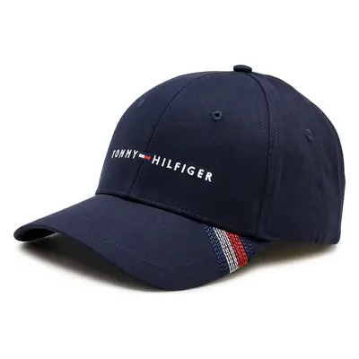 Kšiltovka Tommy Hilfiger Foundation Cotton 6 Panel Cap AM0AM12532 Tmavomodrá