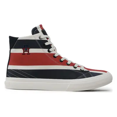 Sneakersy Tommy Hilfiger Th Hi Vulc Street Stripes FM0FM04690 Tmavomodrá