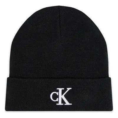 Čepice Calvin Klein Jeans Monogram Embro Beanie K50K512145 Černá