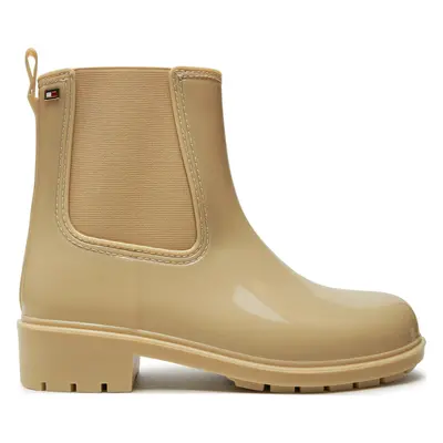 Holínky Tommy Hilfiger Flag Rainboot FW0FW08213 Béžová