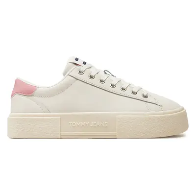 Sneakersy Tommy Jeans Tjw Foxing Flatform Sneaker EN0EN02567 Écru