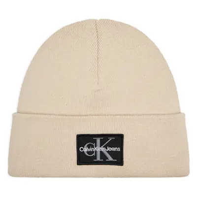 Čepice Calvin Klein Jeans Mono Logo Patch Beanie K50K512148 Béžová