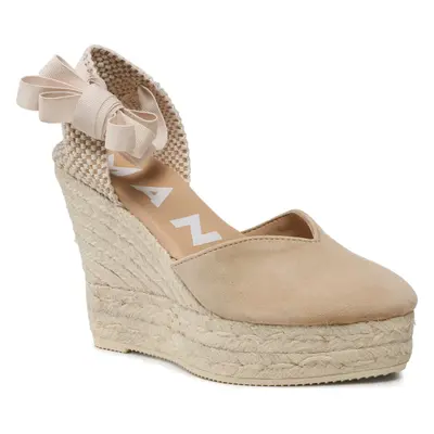 Espadrilky Manebi Heart-Shaped Wedge Espadrilles M 1.1 WH Béžová