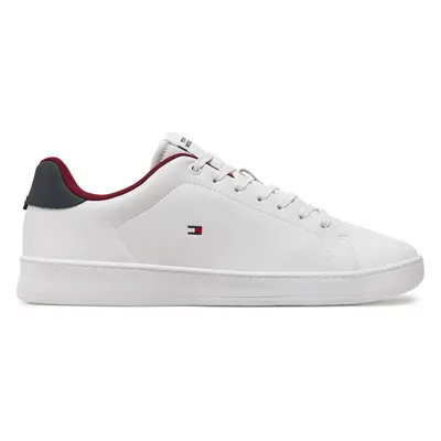 Sneakersy Tommy Hilfiger Court Cupsole Leather Flag FM0FM05451 Bílá