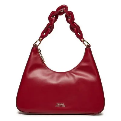 Kabelka Tommy Hilfiger Soft Leather Shoulder Bag AW0AW16293 Červená