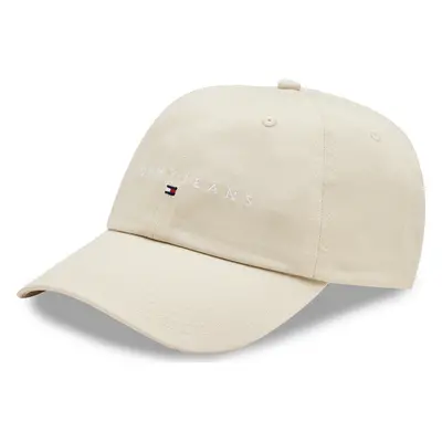 Kšiltovka Tommy Jeans Tjm Linear Logo 6-Panel Cap AM0AM12894 Écru