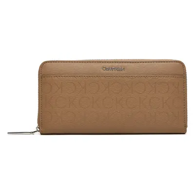 Velká dámská peněženka Calvin Klein Ck Must Lg Z/A Wallet Epi Mono K60K611938 Hnědá