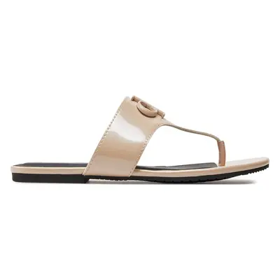 Žabky Calvin Klein Jeans Flat Sandal Slide Toepost Mg Met YW0YW01342 Růžová