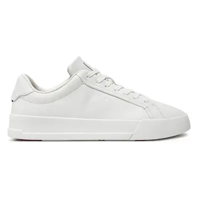 Sneakersy Tommy Hilfiger Th Court Best Leather FM0FM05120 Écru