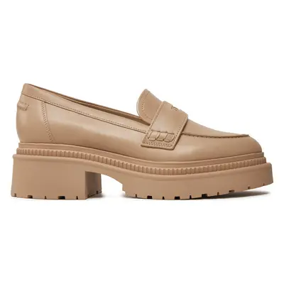 Loafersy Guess Finda FLTFIN LEA14 Béžová