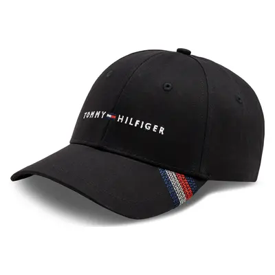 Kšiltovka Tommy Hilfiger Foundation Cotton 6 Panel Cap AM0AM12532 Černá