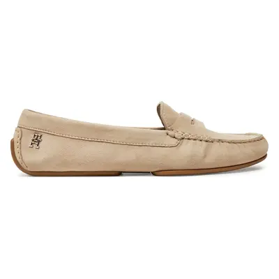 Mokasíny Tommy Hilfiger Th Suede Driver Loafer FW0FW08563 Béžová