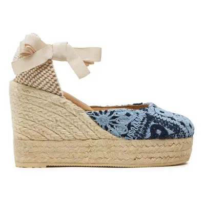 Espadrilky Manebi Yucatan Wedge Espadrilles G 0.4 WV Modrá