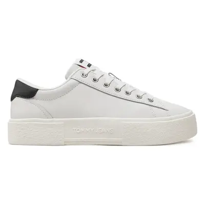 Sneakersy Tommy Jeans Tjw Foxing Flatform Sneaker EN0EN02567 Écru