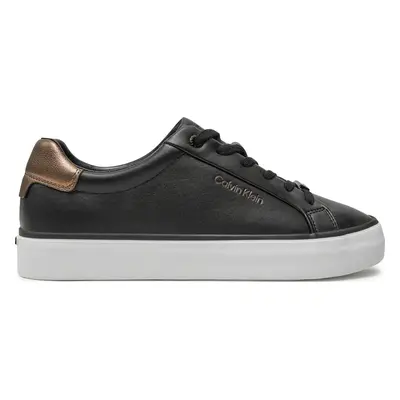 Sneakersy Calvin Klein Vulc Lace Up Saff Fox W/Met Bt HW0HW02104 Černá