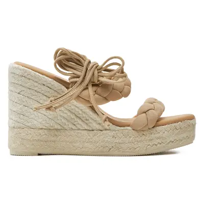 Espadrilky Manebi Hamptons Two Braided Bands Wedge Espadrilles M 1.1 WE Béžová