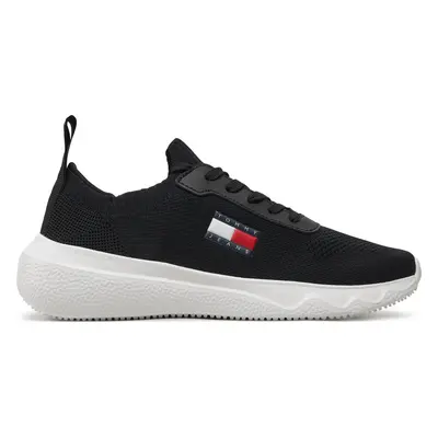 Sneakersy Tommy Jeans Tjw Knit Runner EN0EN02564 Černá