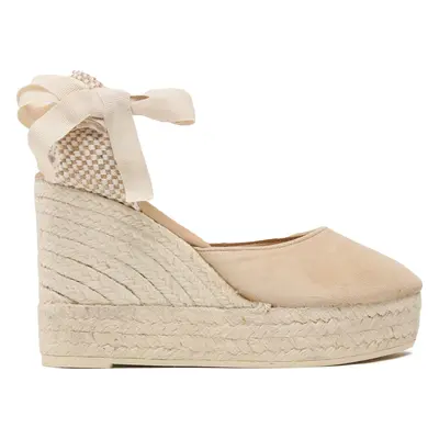 Espadrilky Manebi Soft Suede Wedge Espadrilles M 1.1 WV Béžová