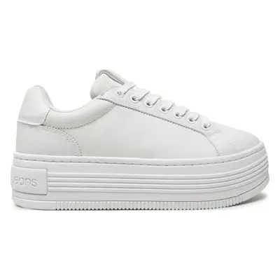 Sneakersy Calvin Klein Bold Platf Low Oh Mg Lth YW0YW01589 Bílá