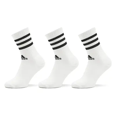 Klasické ponožky Unisex adidas 3-Stripes Cushioned Crew Socks 3 Pairs HT3458 Bílá