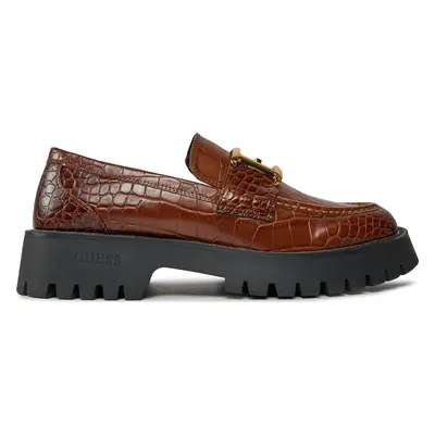 Loafersy Guess FMPMOC PAC14 Hnědá