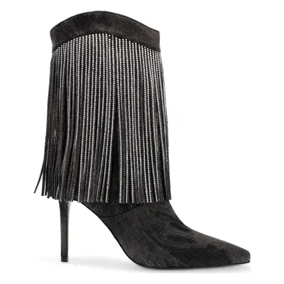 Kovbojská obuv Steve Madden Delray Bootie SM11002946-04004-024 Černá