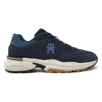 Sneakersy Tommy Hilfiger M Runner X Ventile Mix FM0FM05062 Tmavomodrá