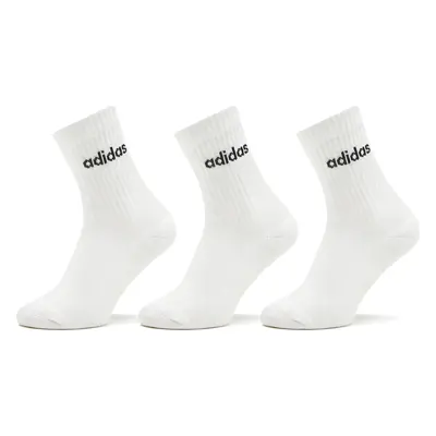 Klasické ponožky Unisex adidas Linear Crew Cushioned Socks 3 Pairs HT3455 Bílá