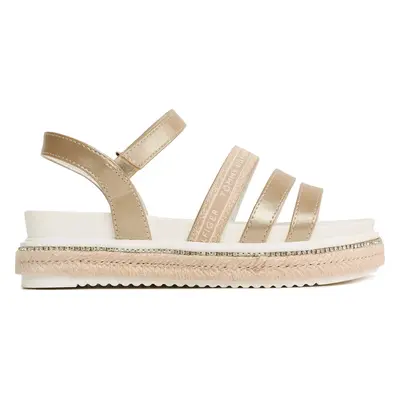 Espadrilky Tommy Hilfiger Platform Velcro Sandal T3A2-32761-0568 M Zlatá