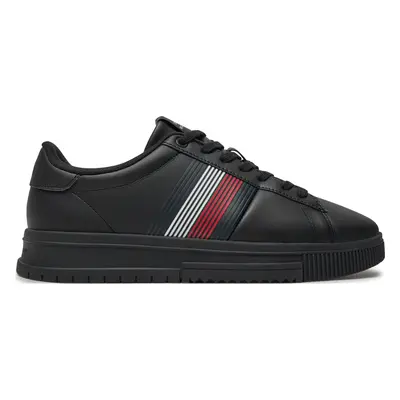 Sneakersy Tommy Hilfiger Supercup Lth Seasonal FM0FM05129 Černá