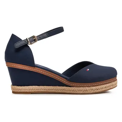 Espadrilky Tommy Hilfiger Basic Closed Toe Mid Wedge FW0FW04787 Tmavomodrá