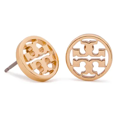 Naušnice Tory Burch Logo Circle Stud Earring 11165518 Zlatá