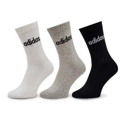 Klasické ponožky Unisex adidas Linear Crew Cushioned Socks 3 Pairs IC1302 Šedá