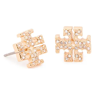 Naušnice Tory Burch Crystal Logo Stud Earring 53423 Zlatá