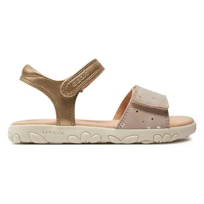 Sandály Geox J Sandal Haiti Girl J028ZA 007NF C0208 S Zlatá