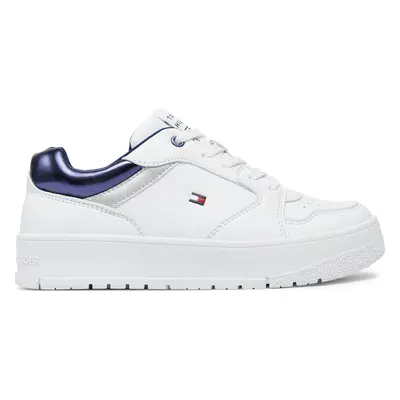 Sneakersy Tommy Hilfiger Low Cut Lace-Up Sneaker T3A9-33525-1351 S Bílá