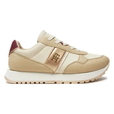 Sneakersy Tommy Hilfiger Low Cut Lace-Up Sneaker T3A9-33548-1695 Béžová