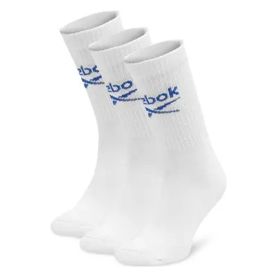 Sada 3 párů vysokých ponožek unisex Reebok R0258-SS24 (3-pack) Bílá