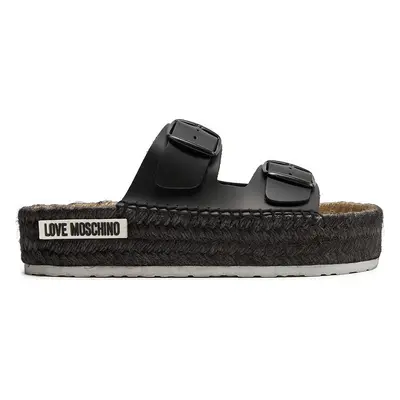 Espadrilky LOVE MOSCHINO JA28233G0IIAX000 Černá