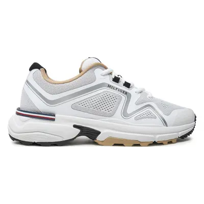 Sneakersy Tommy Hilfiger M Runner Tech Knit FM0FM05109 Bílá