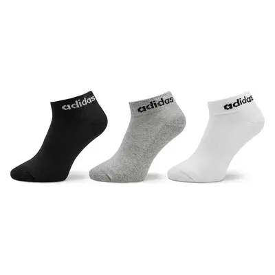 Nízké ponožky Unisex adidas Linear Ankle Socks Cushioned Socks 3 Pairs IC1304 Šedá