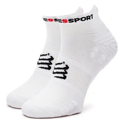 Nízké ponožky Unisex Compressport Pro Racing Socks V4.0 Run Low XU00047B Bílá