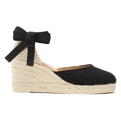 Espadrilky Manebi Organic Hemp Low Wedge Espadrilles O 7.9 WL Černá